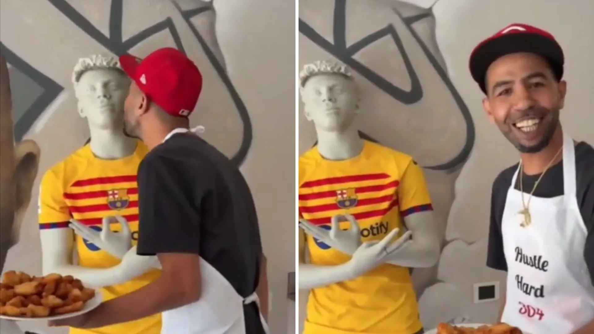 El padre de Lamine Yamal sorprende en un vídeo de cocina: "¡Viva España! La mejor comida del mundo está aquí"