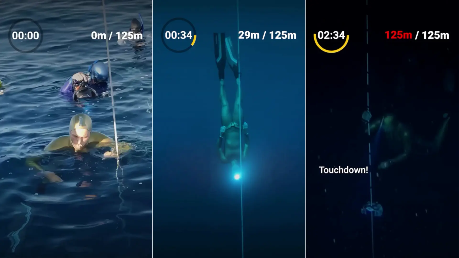 La increíble hazaña de Alexey Molchanov: rompe el récord del mundo al descender en apnea 126 metros en el mar
