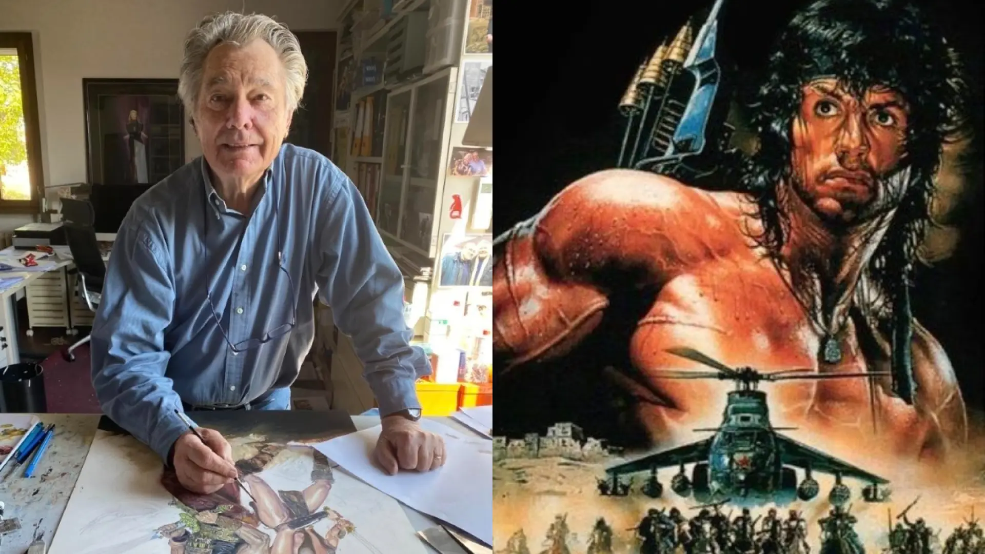 Muere Renato Casaro, mítico diseñador de los pósters de 'Rambo', 'Conan el bárbaro' y 'La historia interminable'