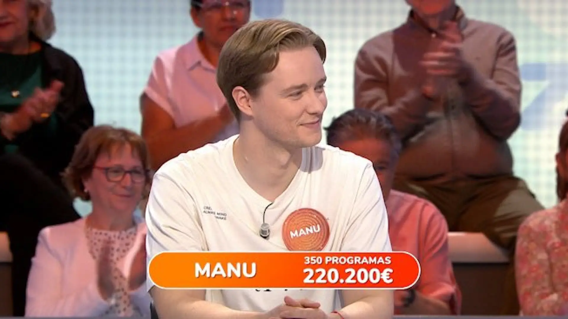 Manu celebra su programa 350 en 'Pasapalabra' con un empate en 'El Rosco'