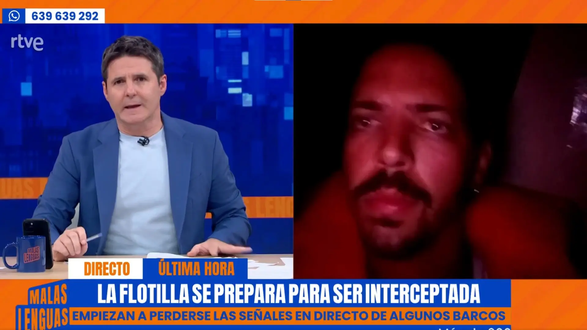 'Malas lenguas' contacta en directo con la Flotilla Sumud mientras les rodea el ejército de Israel
