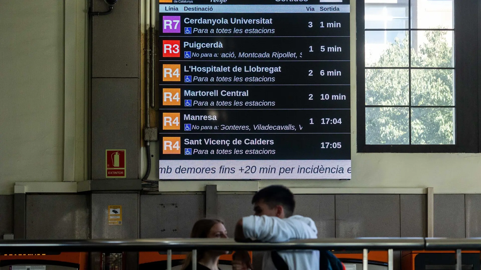Una incidencia deja sin monitores ni megafonía a todas las estaciones de Rodalies de Catalunya
