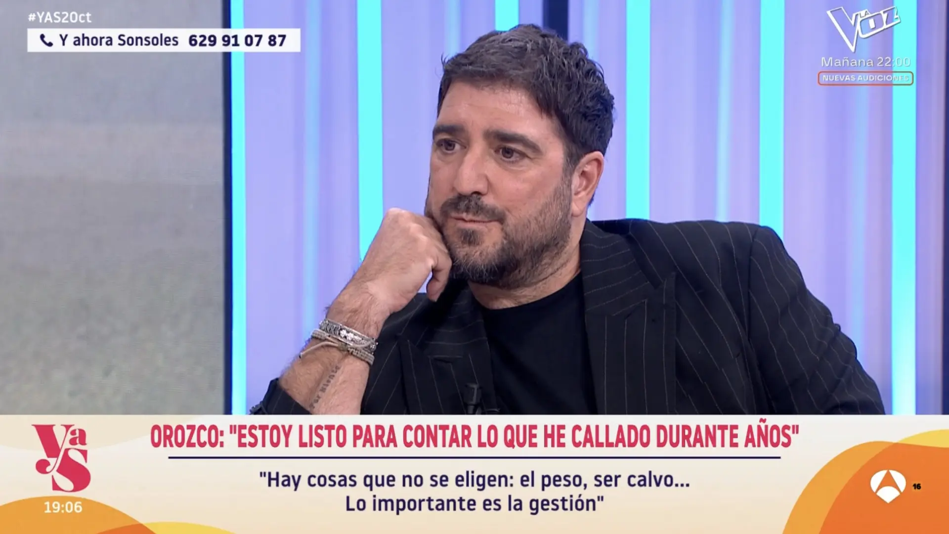 Antonio Orozco, rotundo sobre su salud: "Fui acumulando kilos como quien acumula silencios"