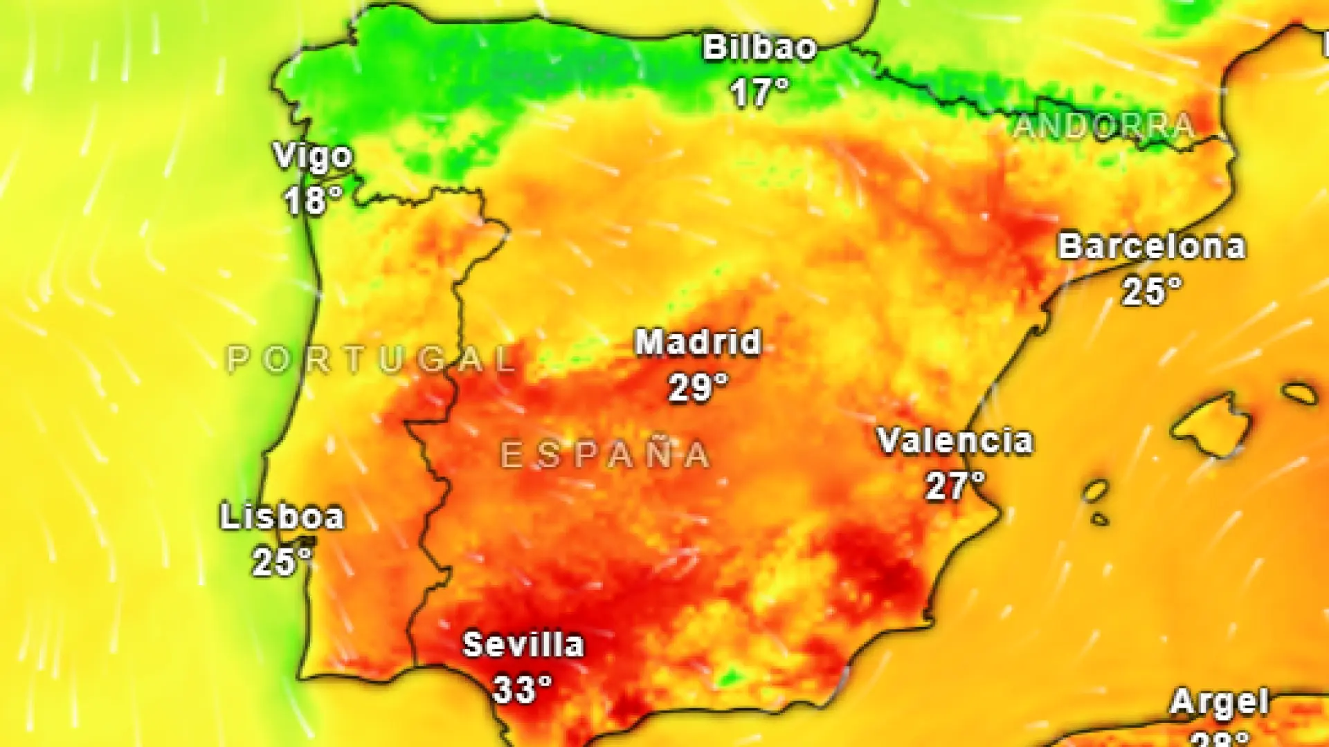 Fin de semana de contrastes: más de 30 grados en el sur y menos de 20 en el norte