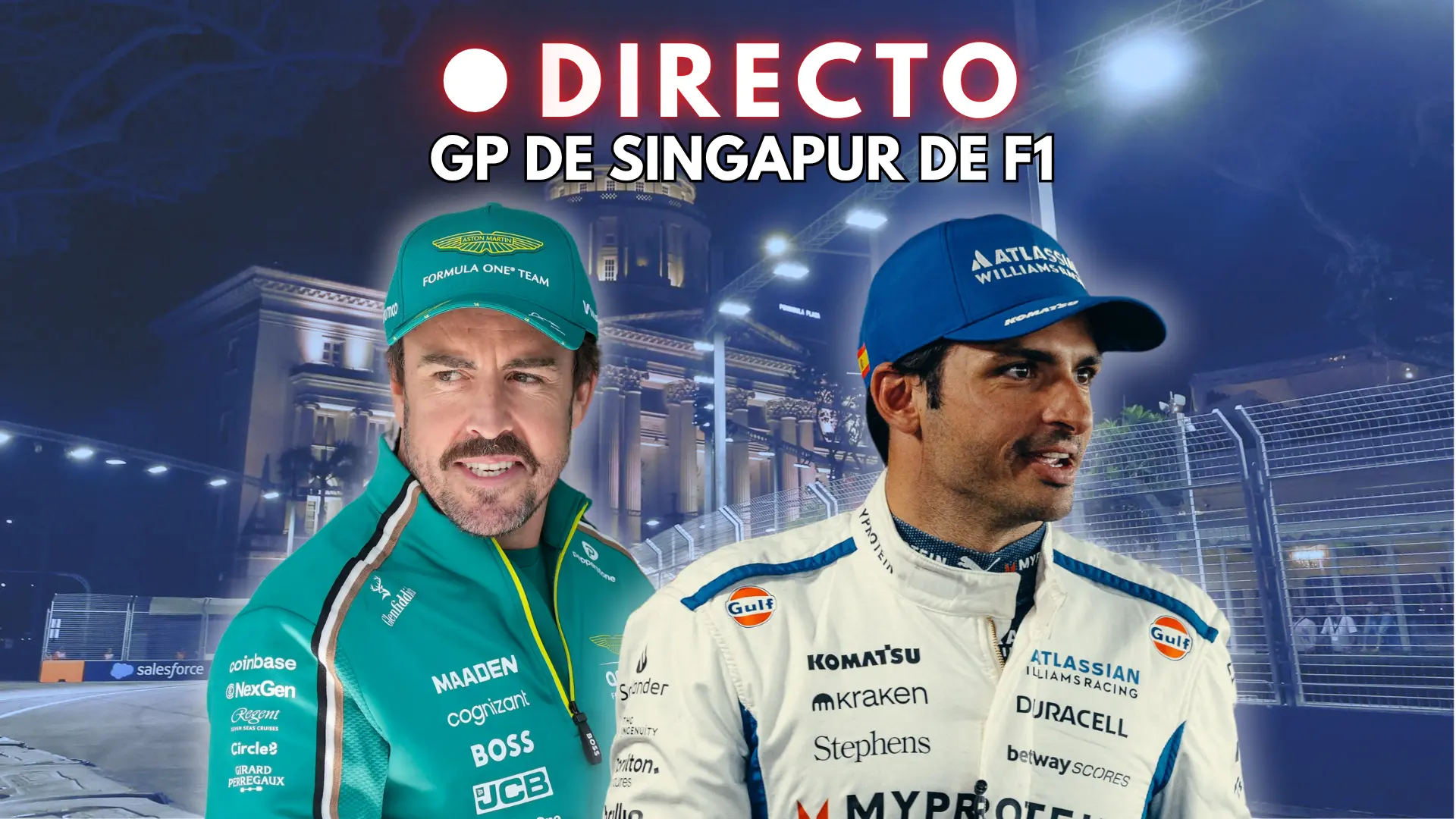 GP de Singapur de Fórmula 1, en directo: última hora de la clasificación de Fernando Alonso y Carlos Sainz en Marina Bay