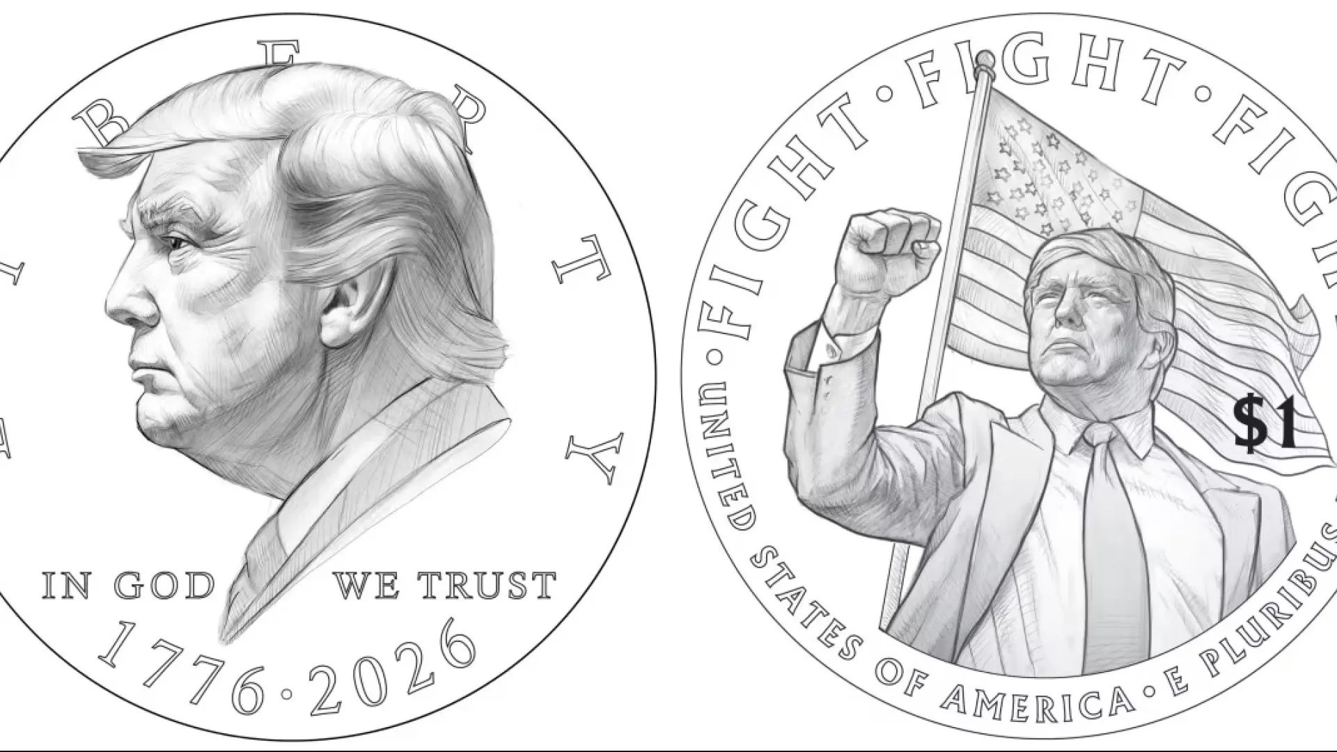 EE UU quiere lanzar una moneda para conmemorar el 250 aniversario del país con Trump como protagonista, aunque no es legal