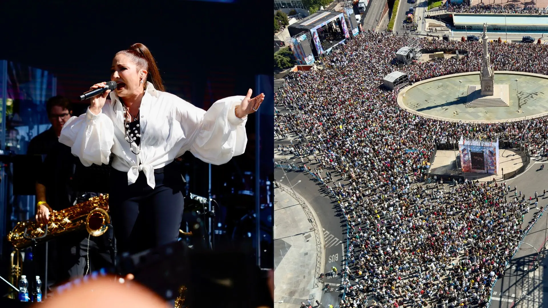 Gloria Estefan conquista Madrid en su concierto gratuito por la Hispanidad