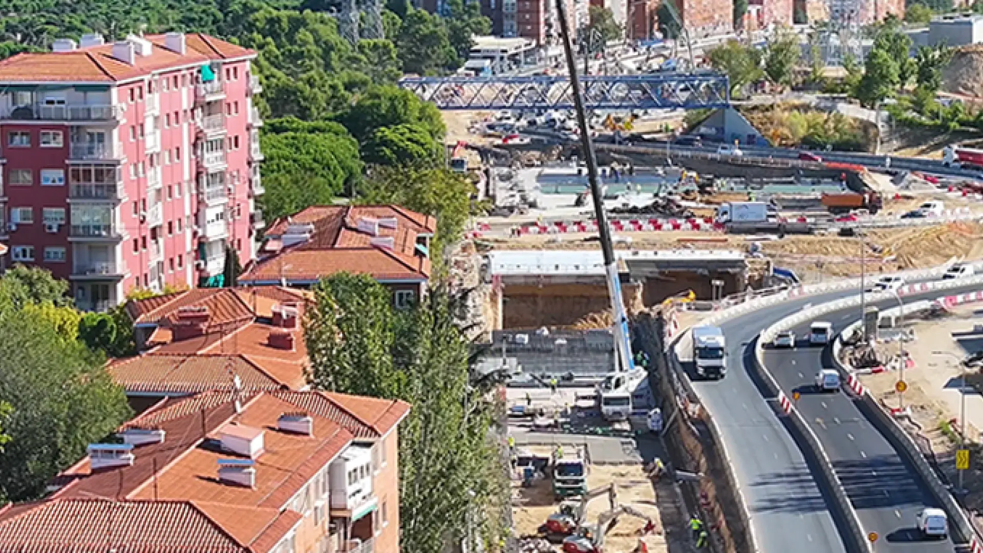 Las obras de soterramiento de la A-5 en una impresionante vista de dron