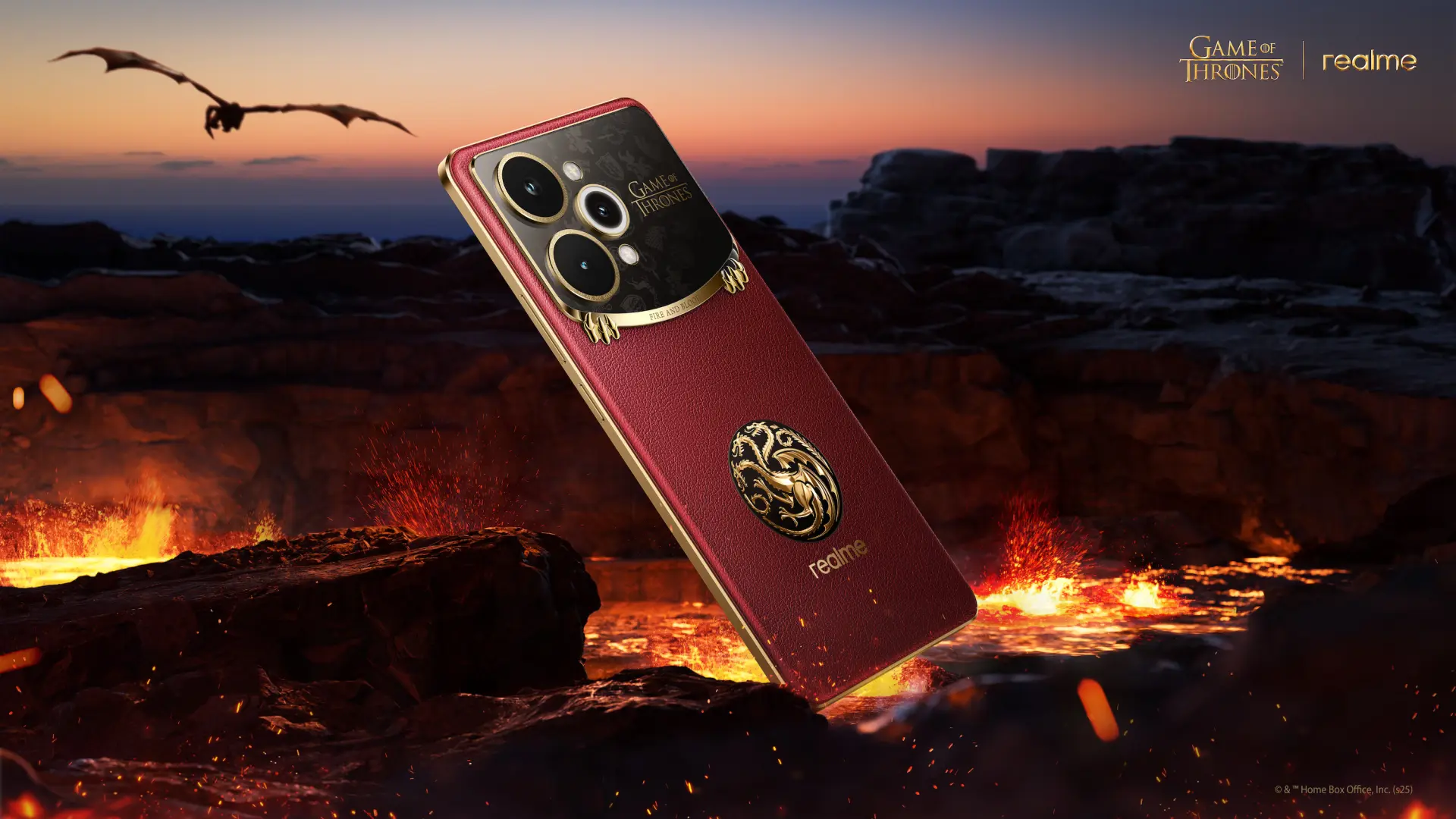 realme sorprende con un móvil de 'Juego de tronos' que se vuelve rojo como el fuego Targaryen