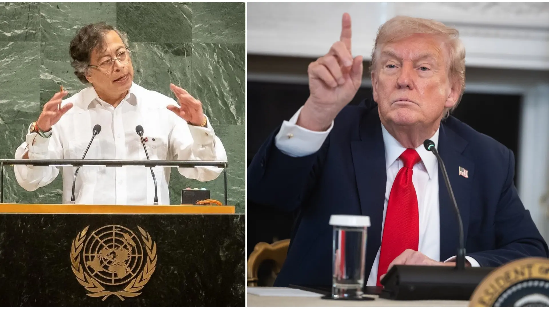 Acusaciones cruzadas: Petro culpa a Trump de abrir "un escenario de guerra" en el Caribe y EEUU le exige que se retracte
