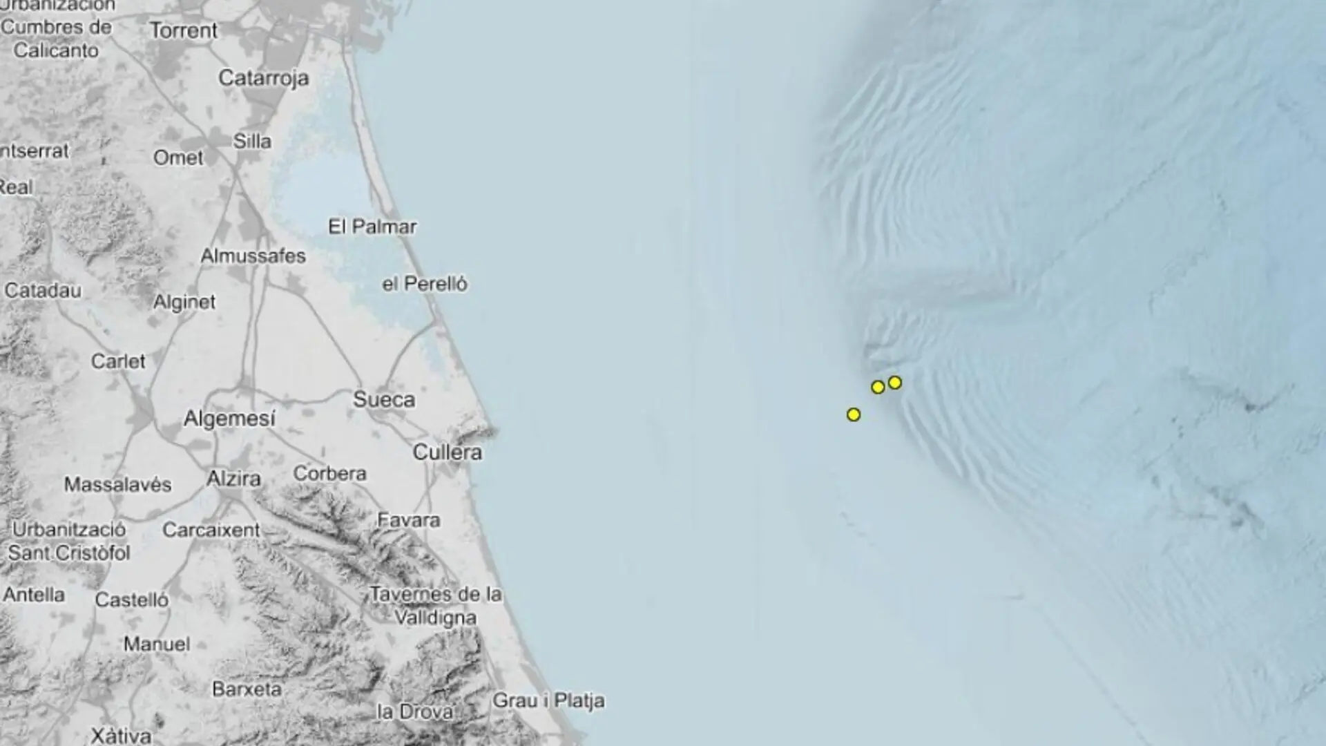 El Golfo de Valencia registra tres terremotos en apenas hora y media