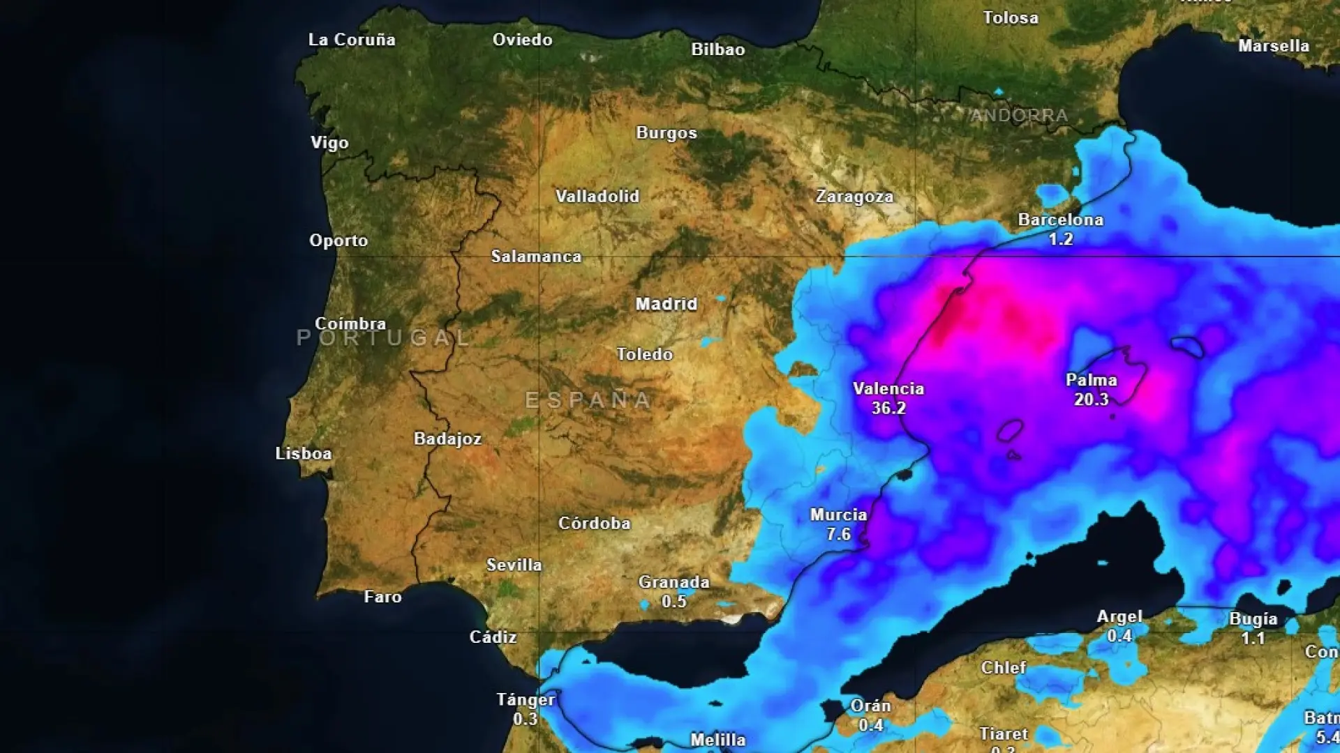La Aemet alerta de la llegada de lluvias torrenciales por la DANA Alice: estas son las zonas que esperan lo peor