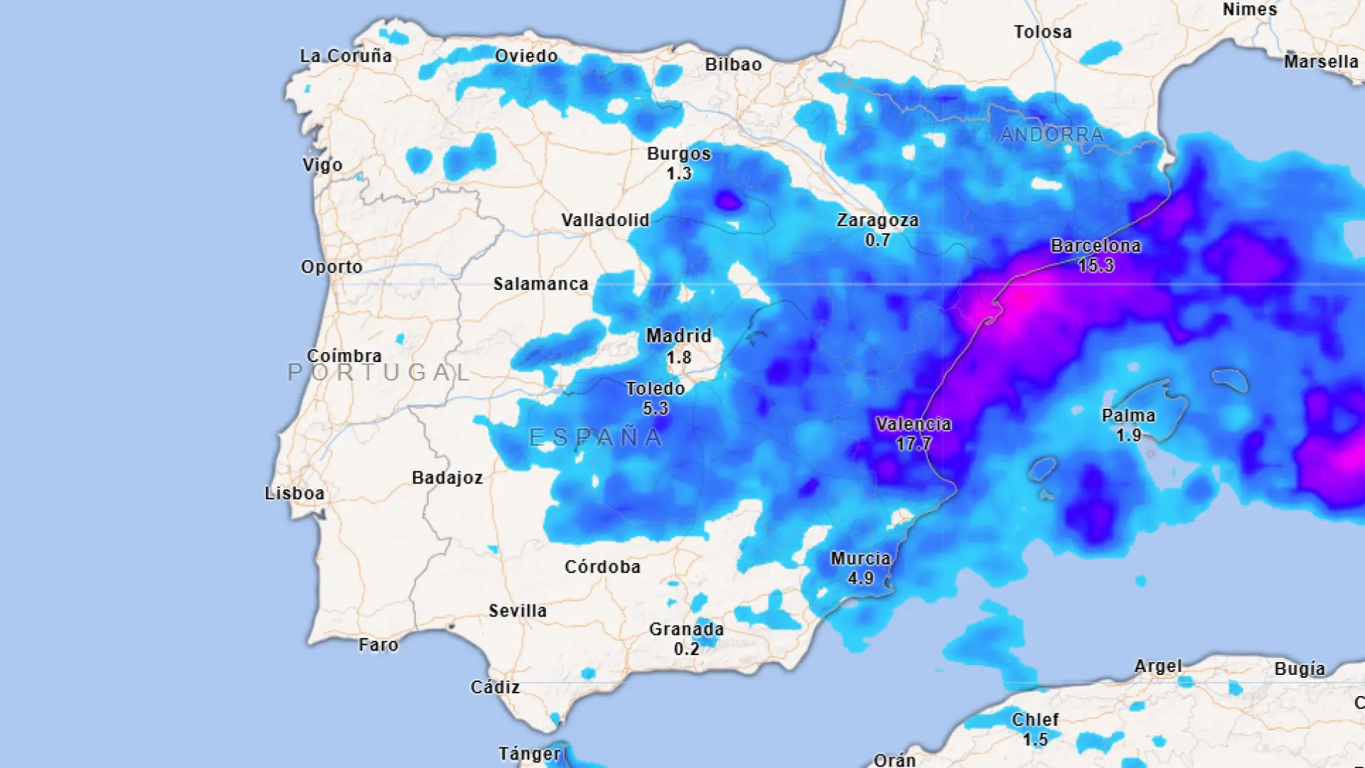 Continúan las fuertes lluvias y tormentas en las próximas horas: estas son las comunidades en alerta