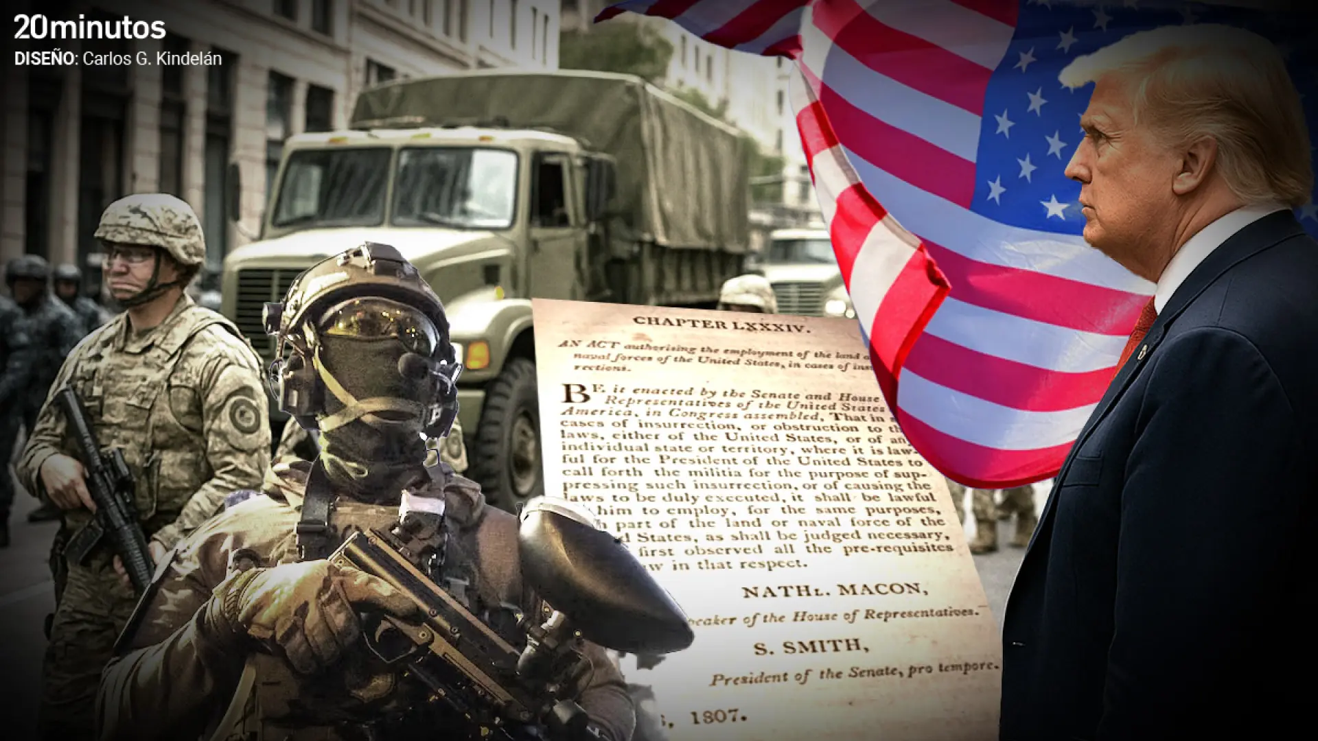 'Insurrection Act', la especie de artículo 155 que daría a Trump poderes especiales para desplegar al Ejército en cualquier estado