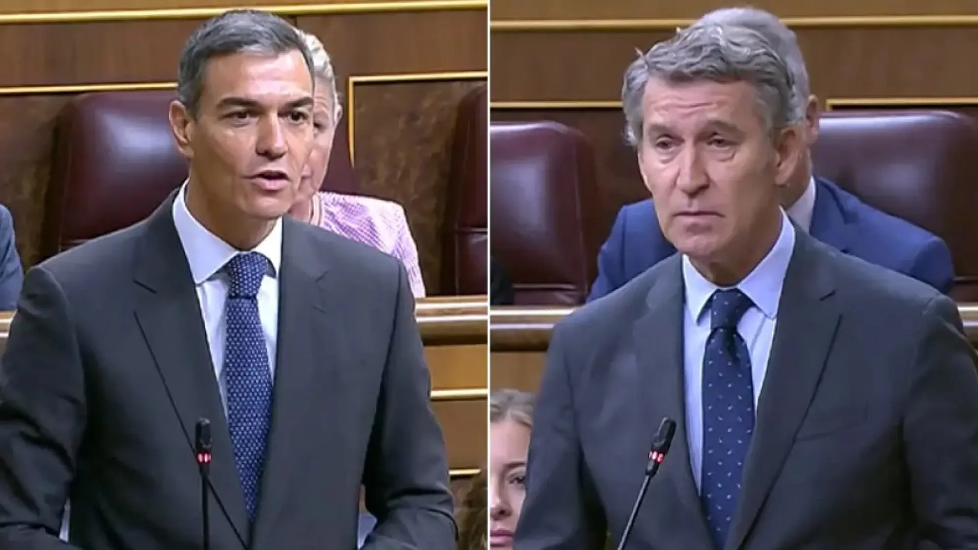 Feijóo acusa a Sánchez de "crujir a impuestos" y "proteger a los que roban" y este le reprocha no aportar "nada" en política
