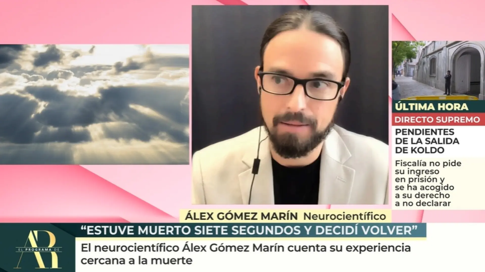 Álex, un joven que volvió a vivir tras siete segundos muerto: "Creo que hay vida después. El más allá es un lugar hermoso"