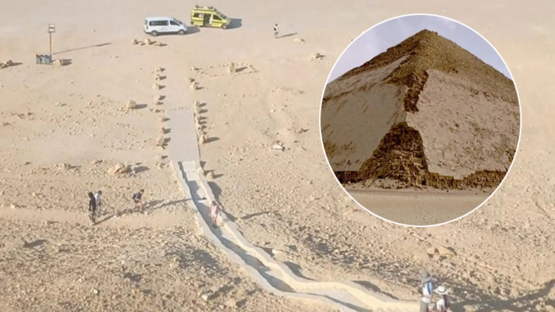 Rescatan a una turista española del interior de una pirámide en Egipto: una hora de intervención a 80 metros bajo tierra