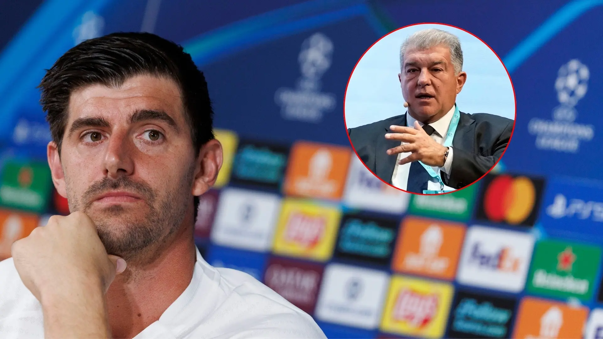 Courtois responde a Laporta: "¿Mano blanca? Dice eso porque lo tiene que decir por el caso Negreira"