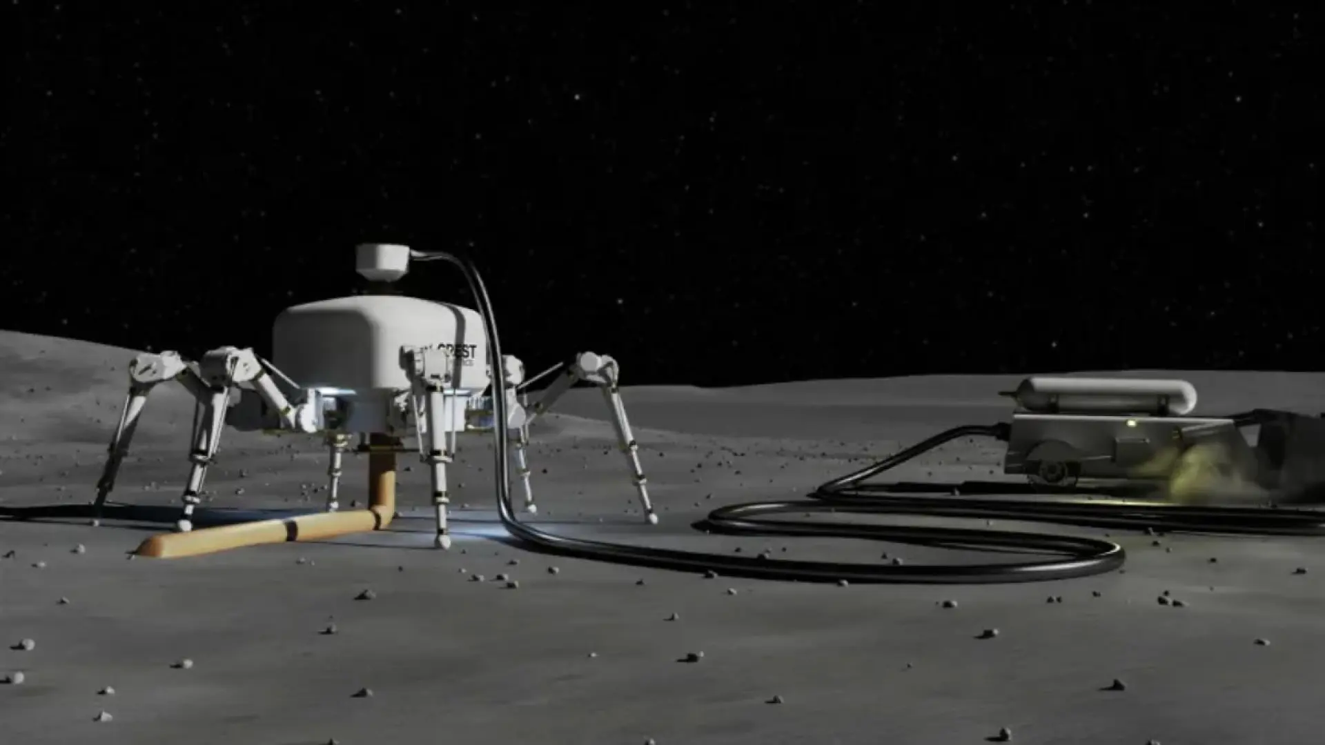 Así es Charlotte, el robot araña con impresión 3D que puede construir estructuras en la Luna