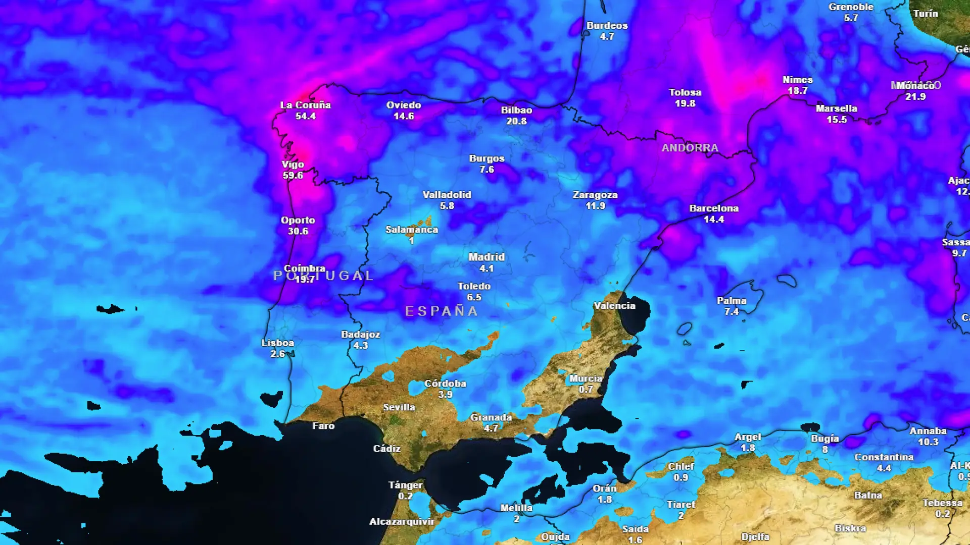 Llegan los primeros copos: un nuevo frente dejará más lluvias intensas y hasta nieve durante el fin de semana