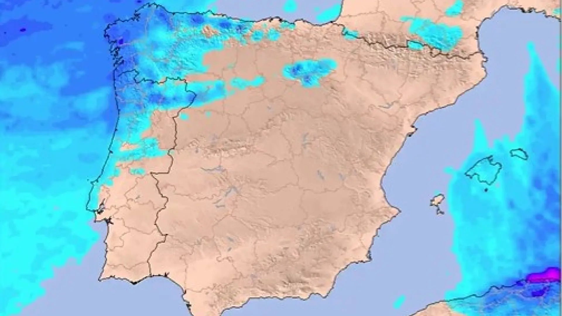 Un frente atlántico trae cielos nubosos en el noroeste y despejados en el resto y pone en alerta a Galicia