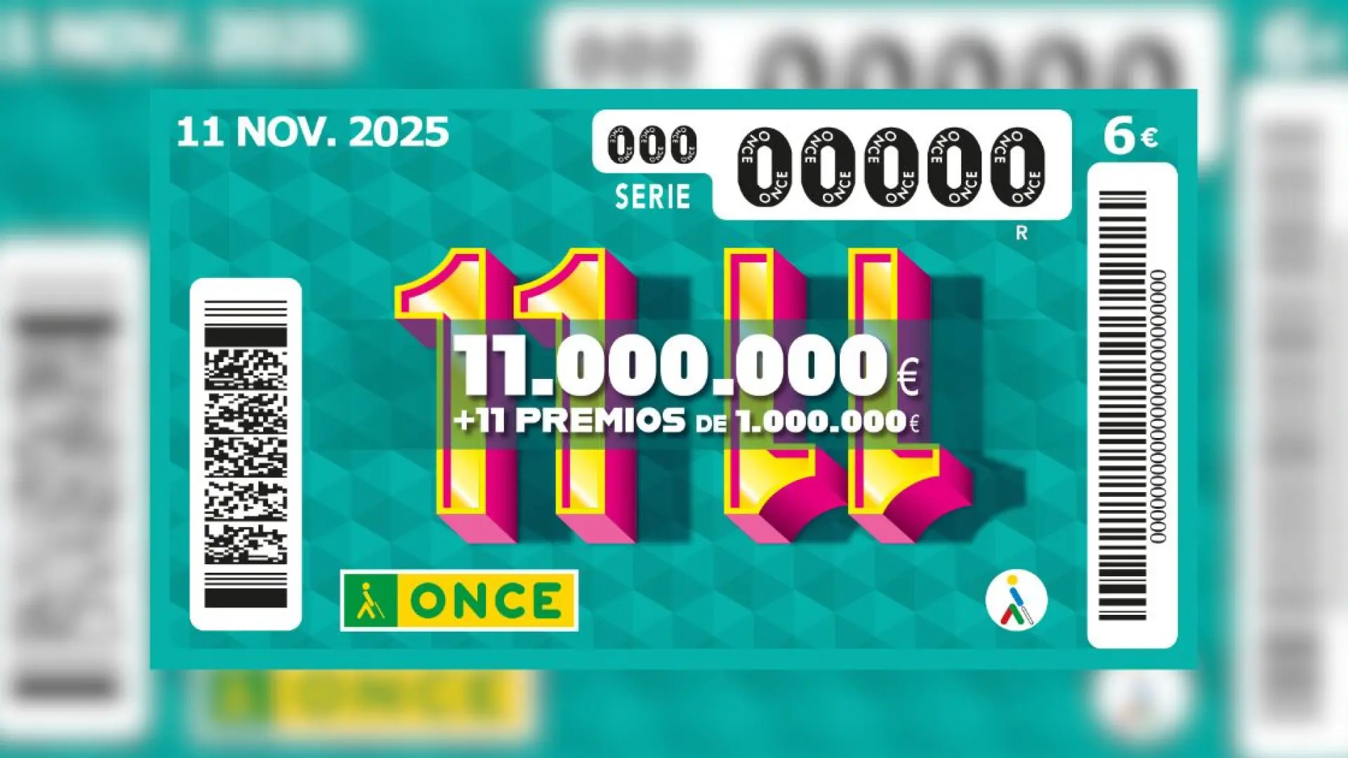 Los premios del Sorteo Extraordinario 11 del 11 de la ONCE