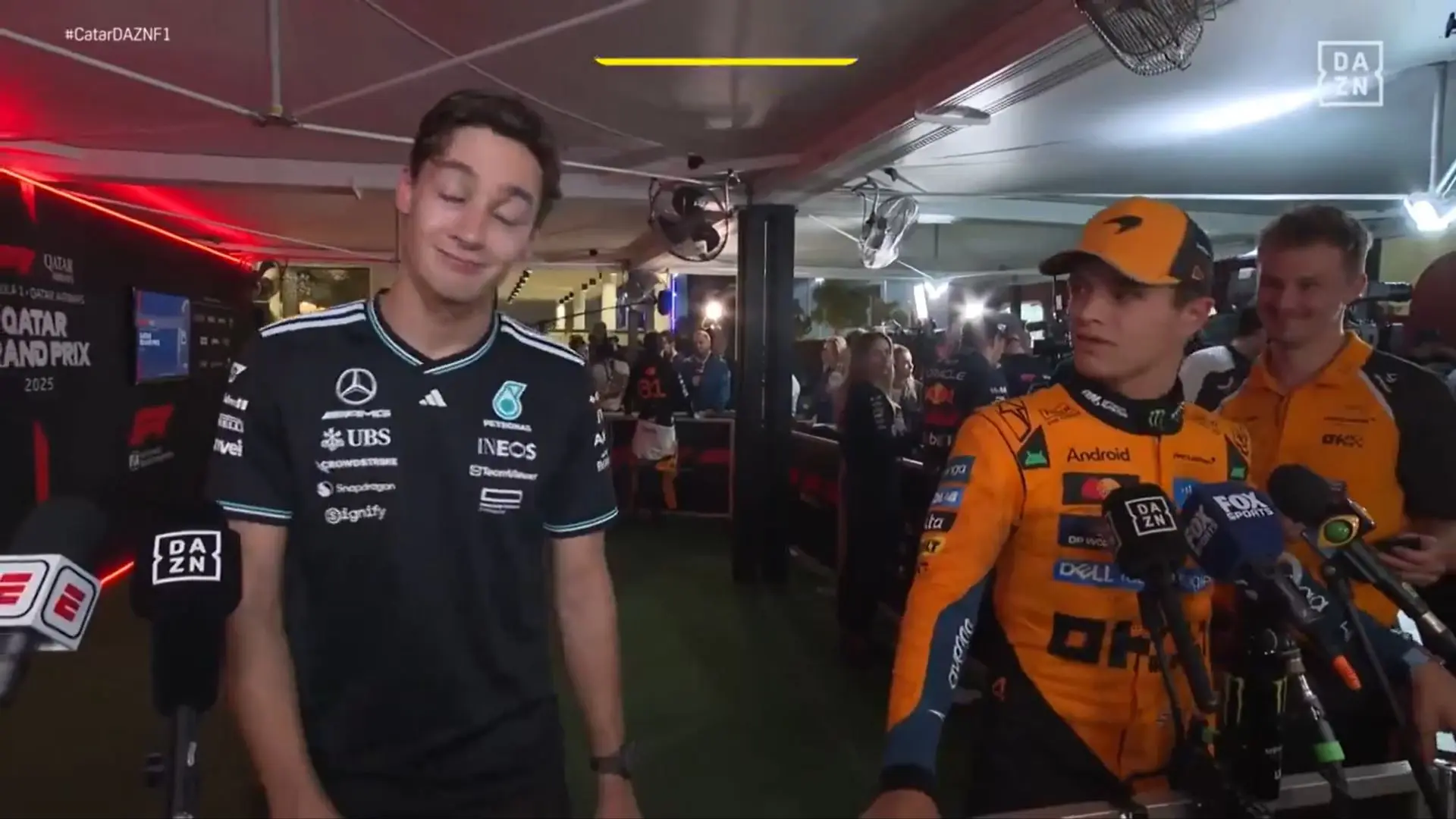 Encontronazo entre Russell y Norris en Qatar: "No puedo creer que creas a los medios antes que a mí"