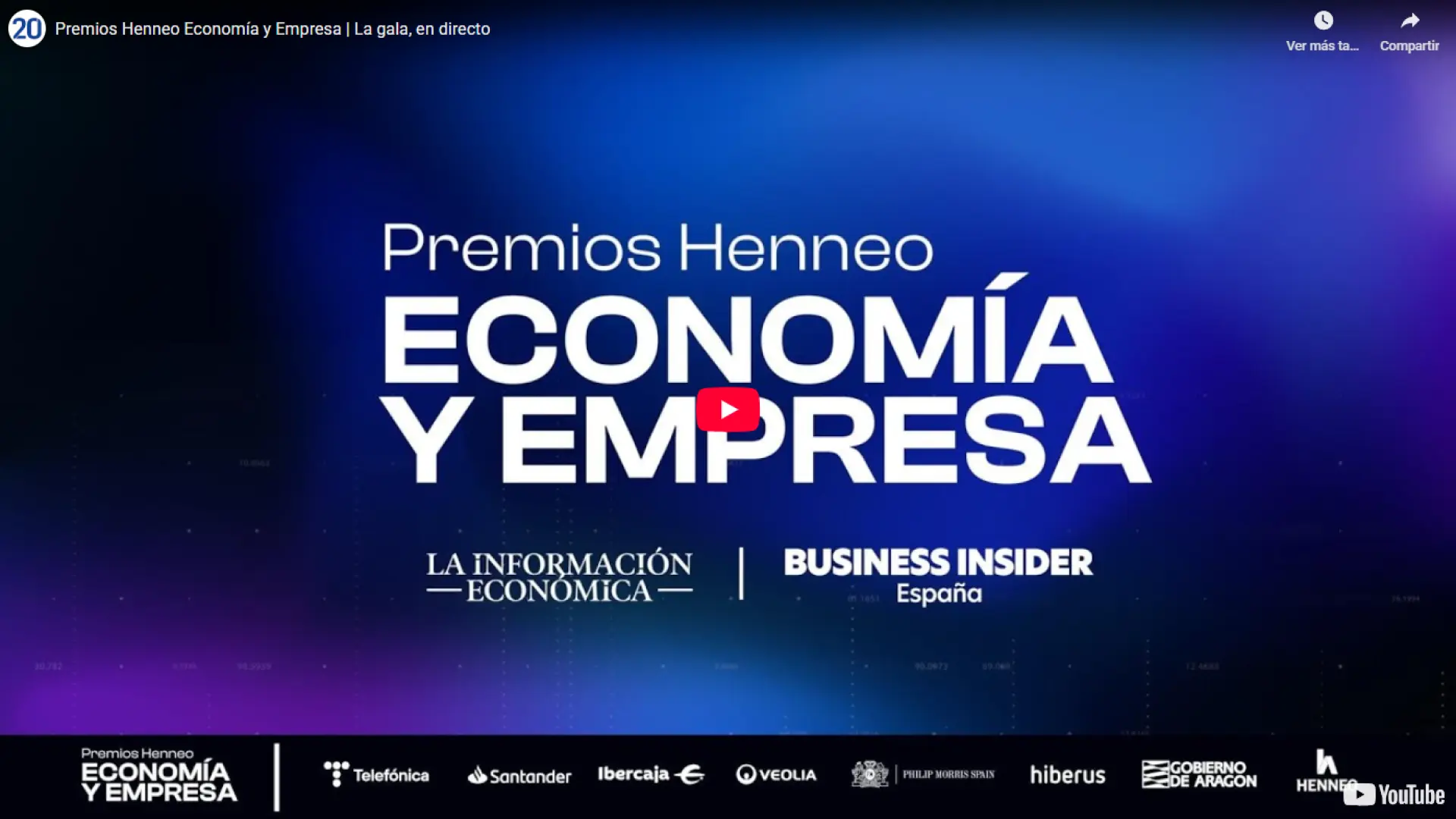 La 'Información Económica' y 'Business Insider' entregan mañana los Premios Henneo Economía y Empresa