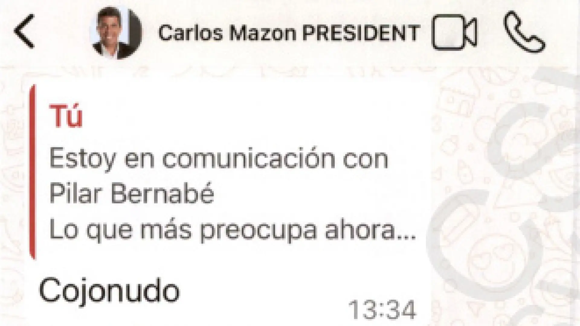 Скандал в WhatsApp: Мазон и Прадас во время наводнения