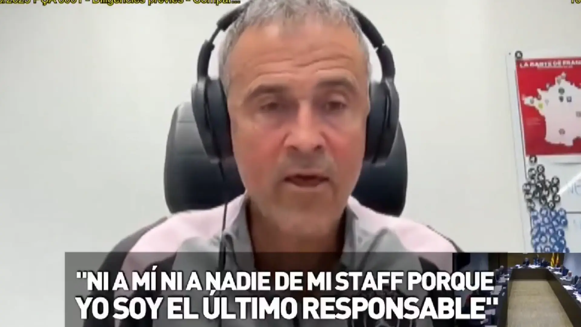 Sale a la luz el vídeo de la declaración de Luis Enrique por el Caso Negreira: «Nadie me ofreció ni enseñó informes»