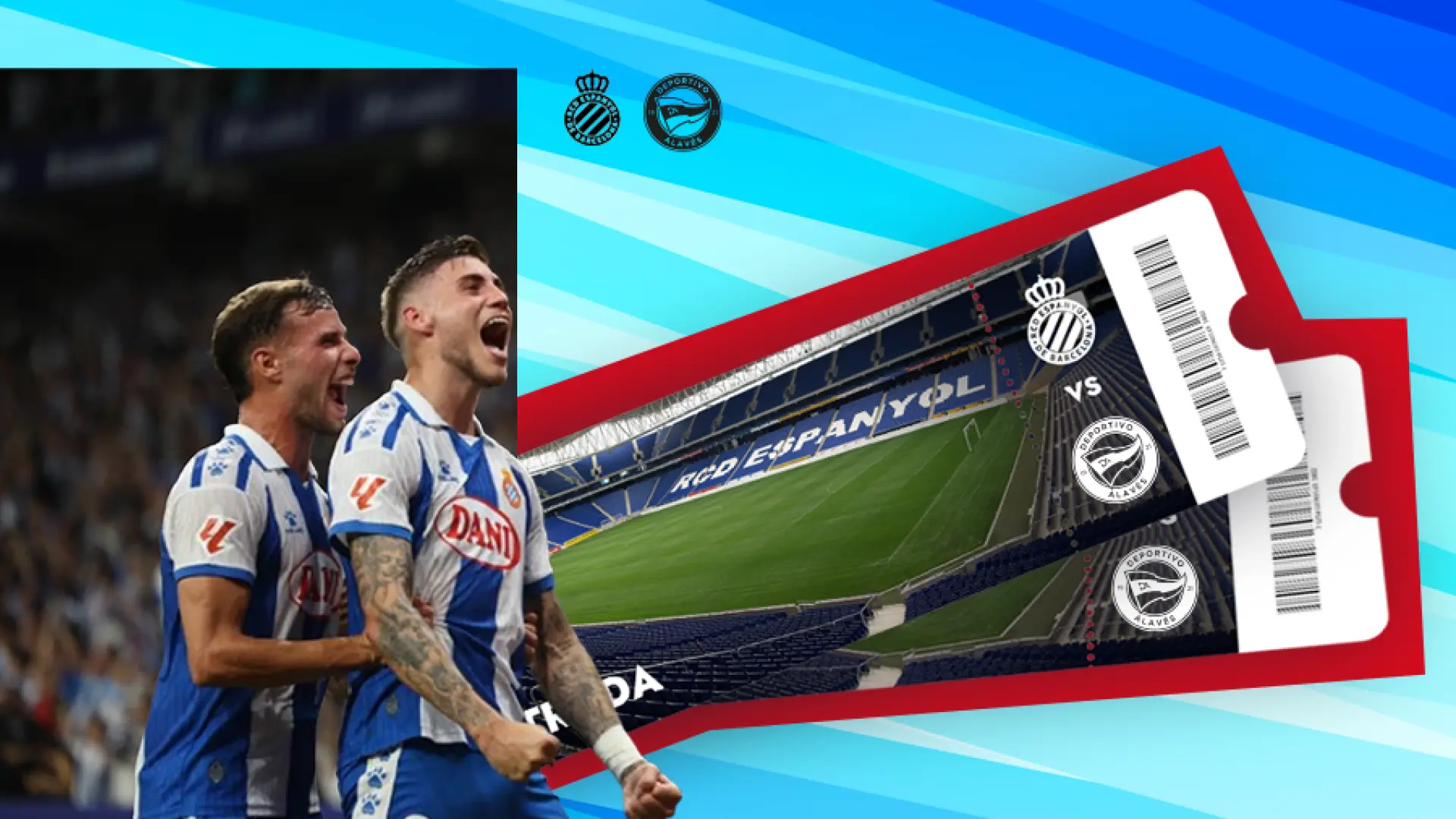 ¡Participa en el sorteo para ganar dos entradas para ver al RCD Espanyol ante Deportivo Alavés en el RCDE Stadium!