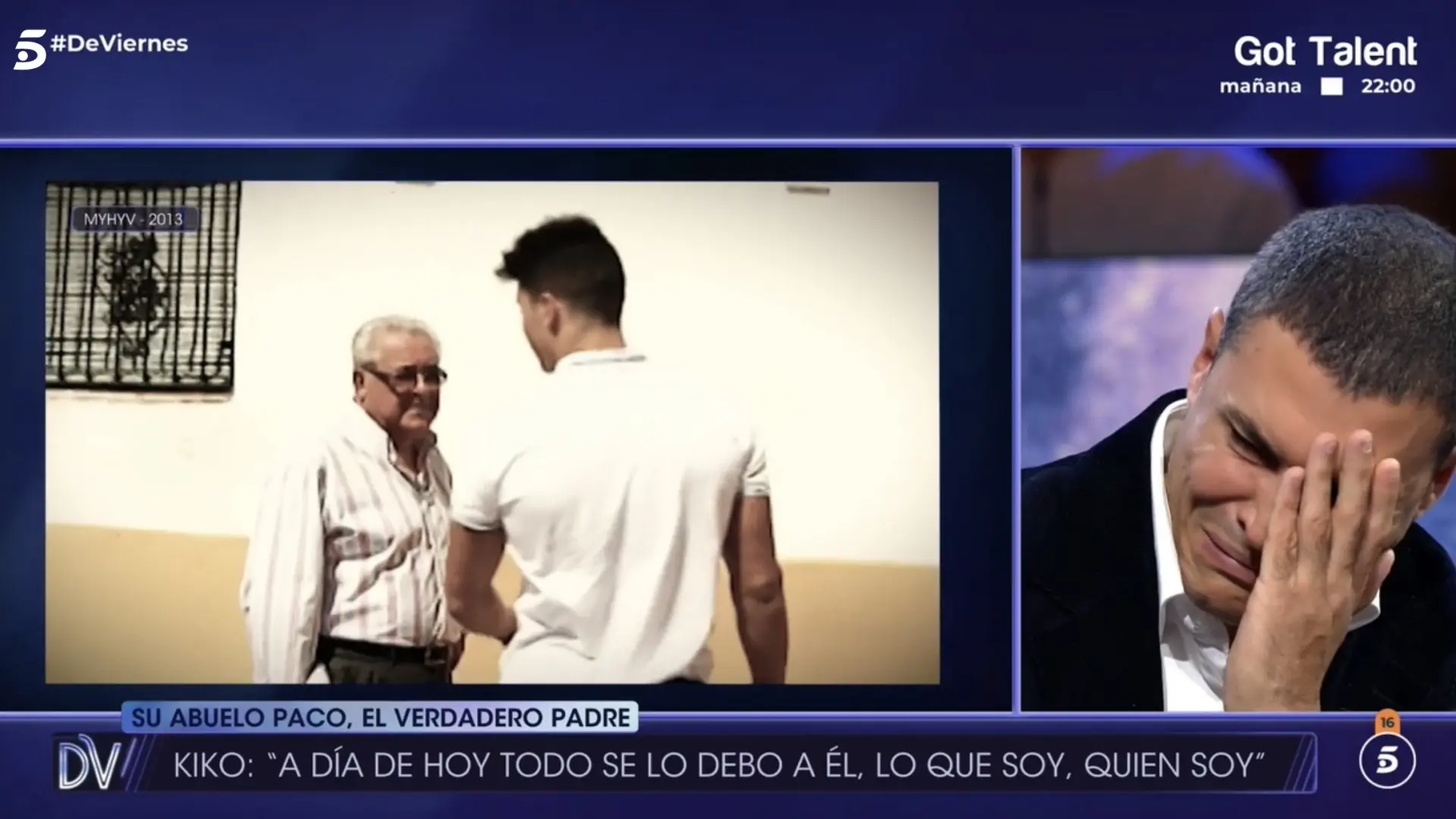 Kiko Jiménez se rompe al recordar a su abuelo Paco: "Todo lo que soy se lo  debo a él"