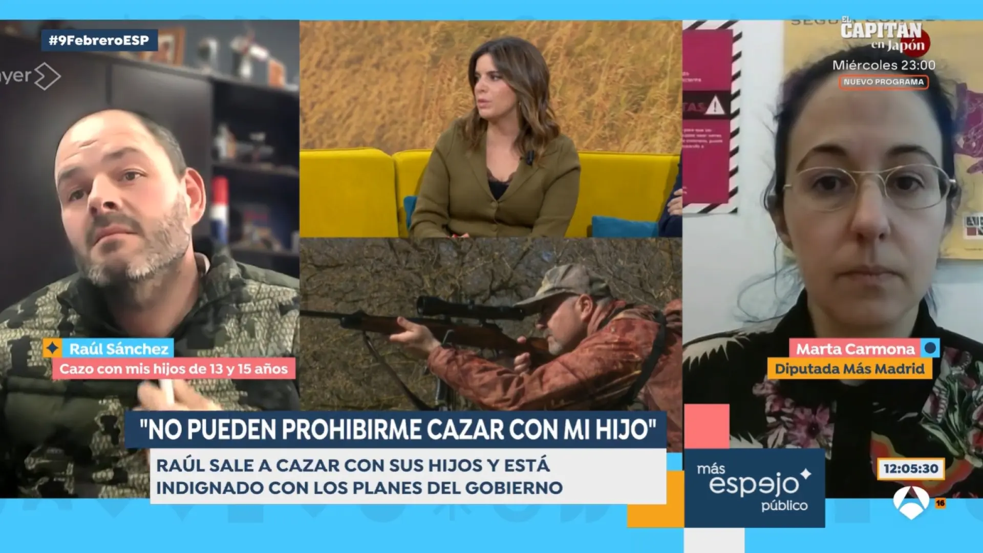Raúl, cazador, sobre la prohibición de que los menores participen en esta actividad: "Va contra los valores del mundo rural"