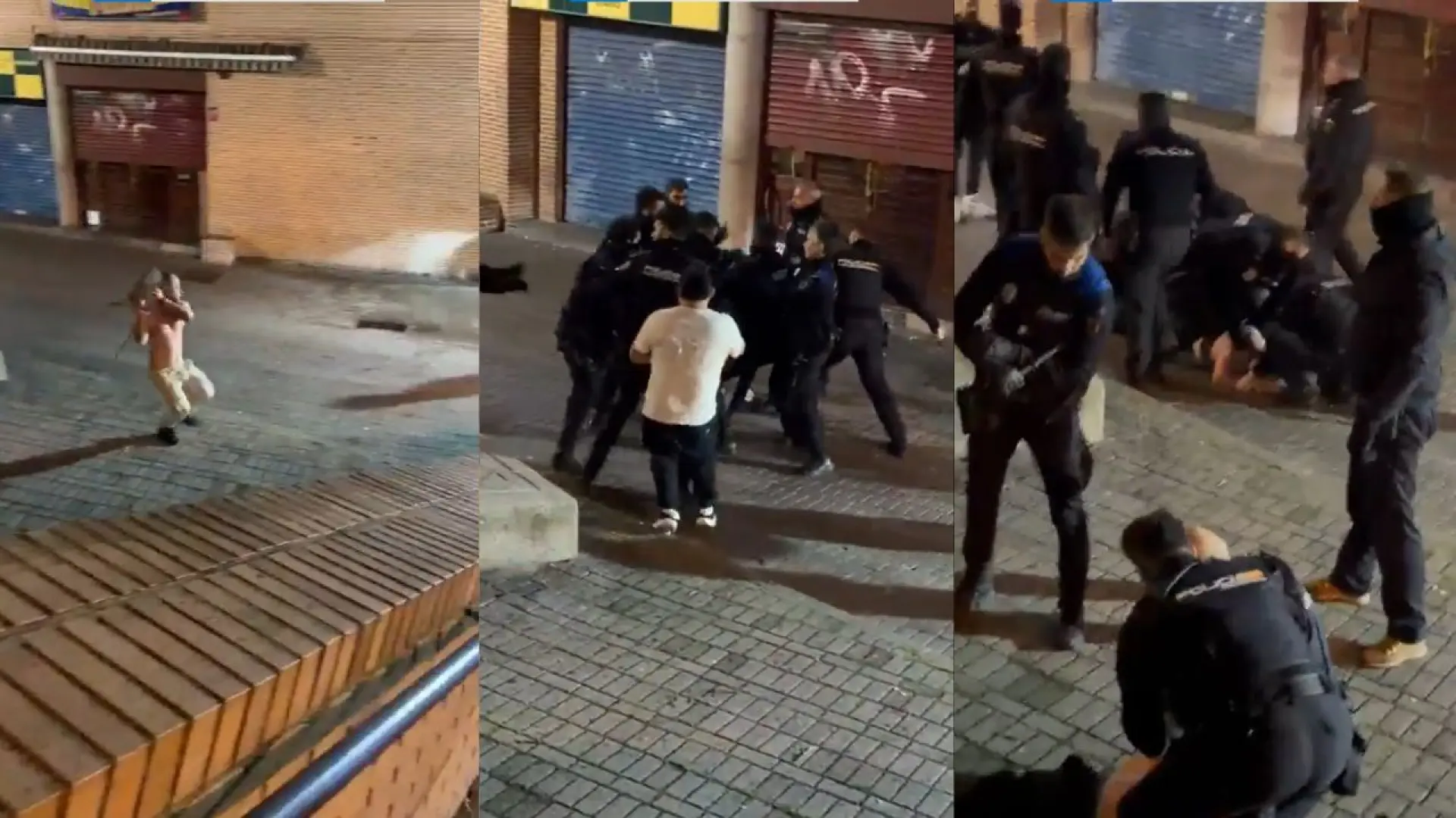 Detenido un hombre en Leganés por lanzar un adoquín y herir a policías