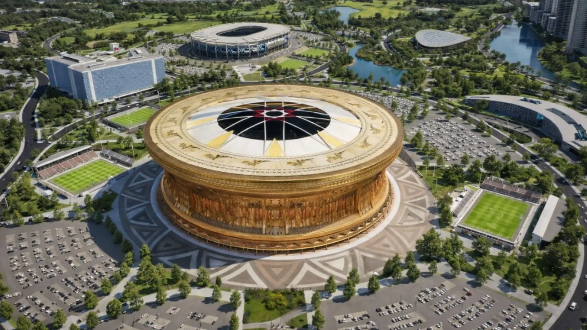 Trong Dong, el estadio que será el más grande del mundo entre diez gigantes