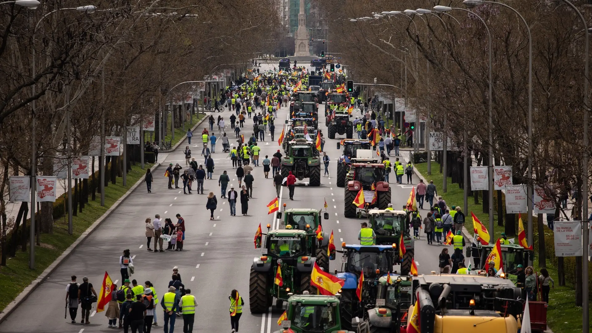 Tractorada en Madrid: el campo se dispone a colapsar el centro de la capital con la entrada de 500 tractores