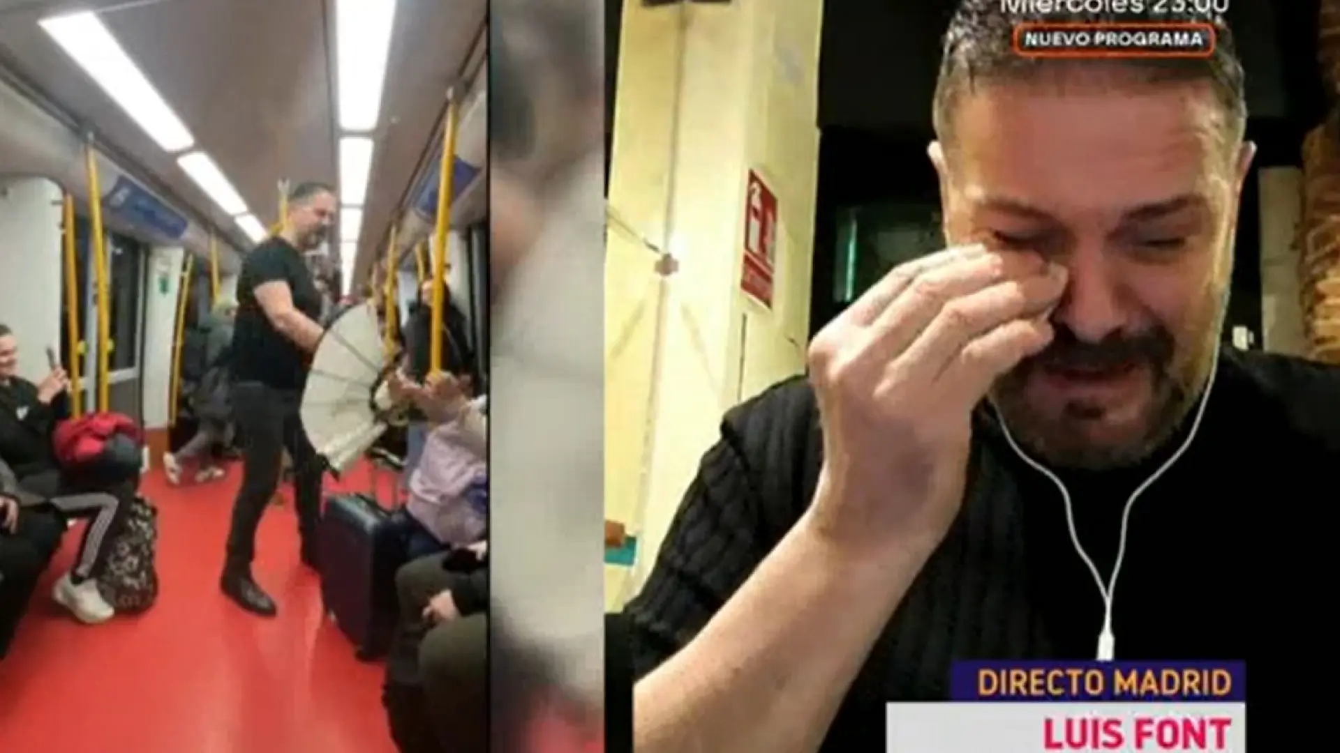 Luis Font revela entre lágrimas que cantará en el metro vestido de Locomía: "Es lo que más feliz me hace"