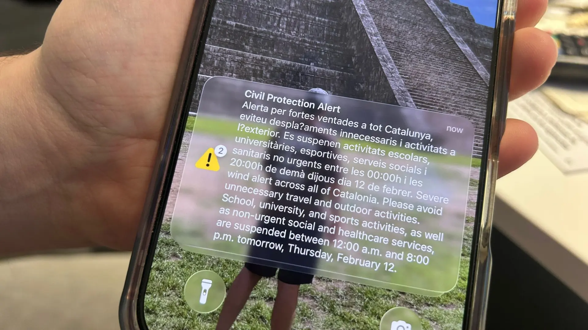 Protecció Civil envía una ES-Alert a toda Catalunya ante la alerta roja por el viento