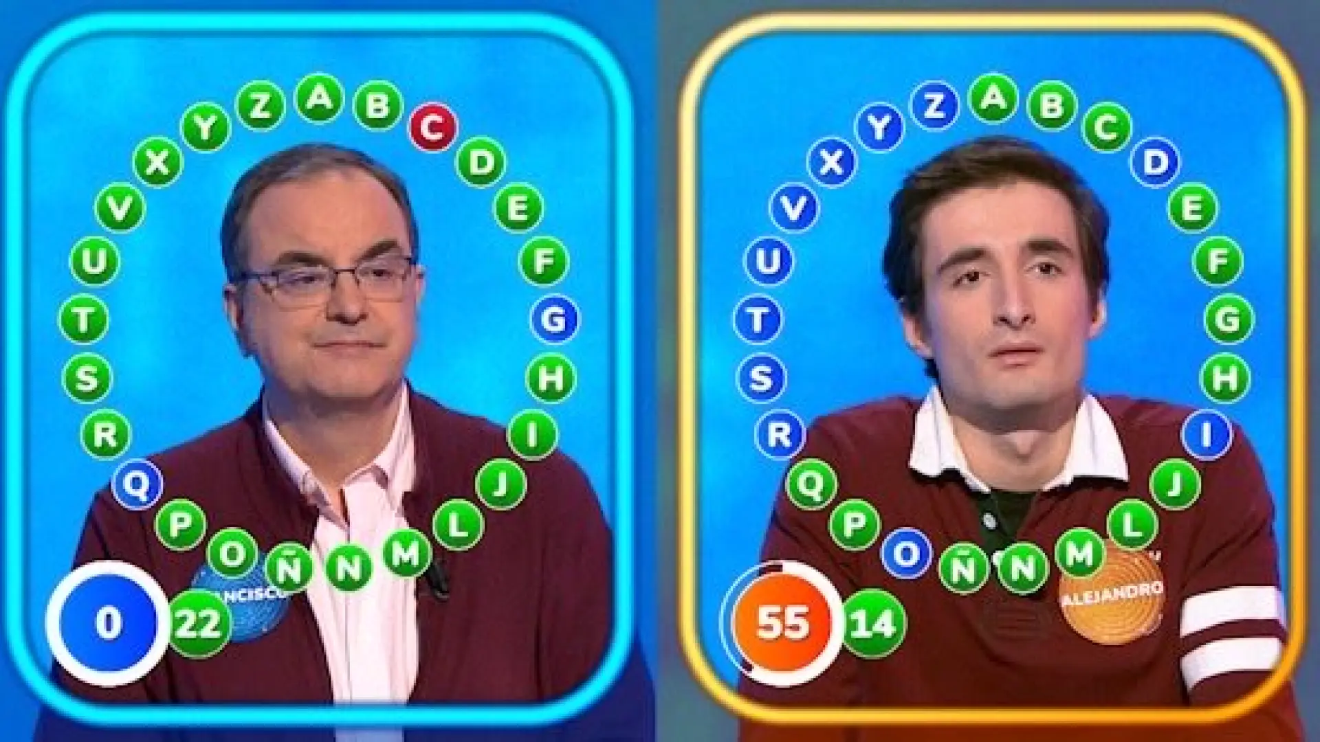 Francisco tira de veteranía en 'El Rosco' de 'Pasapalabra' y envía a Alejandro a 'La Silla Azul'