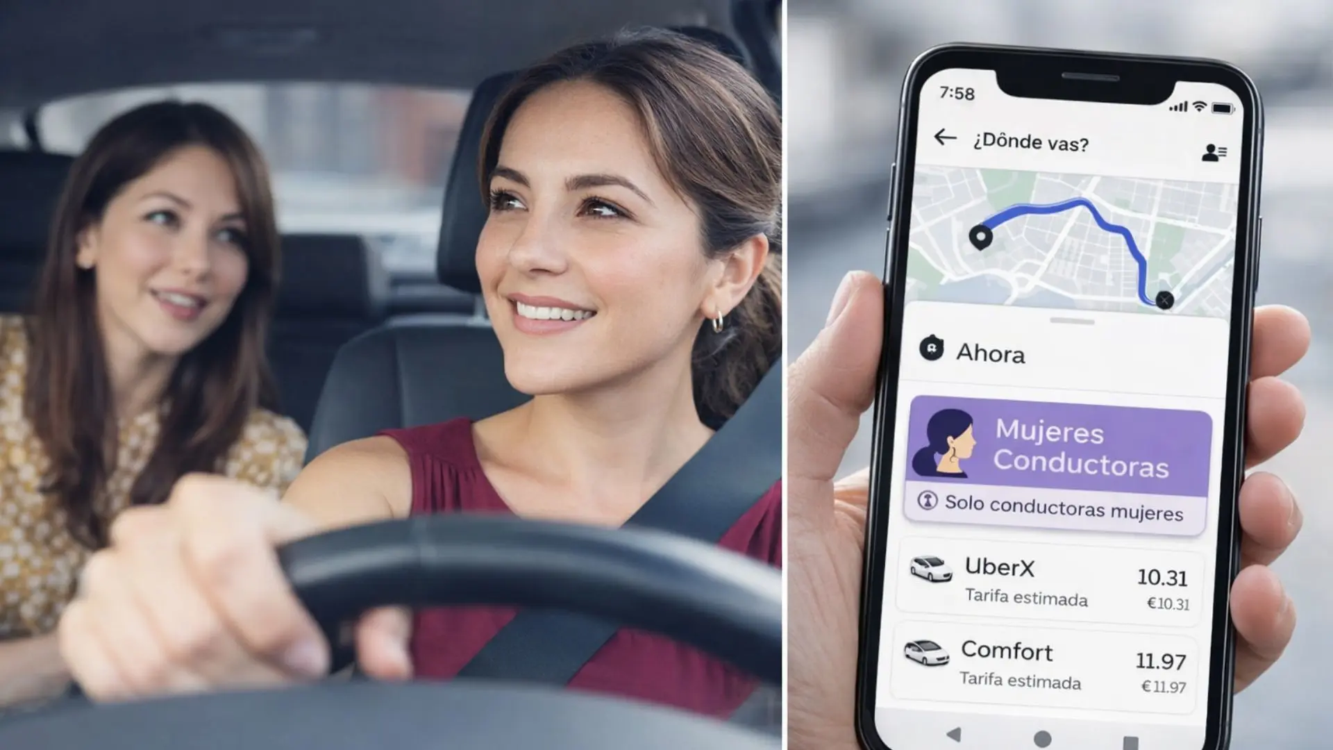 Qué es y cómo funciona 'Mujeres conductoras', el nuevo servicio de Uber que ya está disponible en España