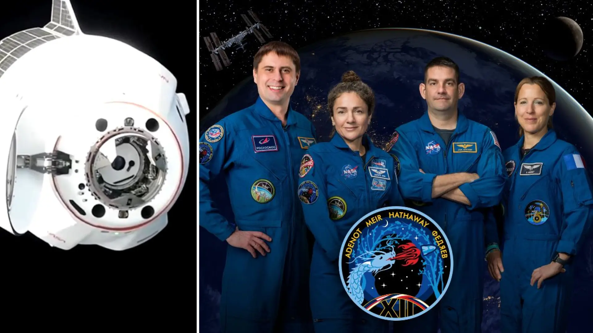 Así fueron las 34 horas de viaje cruzando el espacio de la nueva tripulación de la Estación Espacial