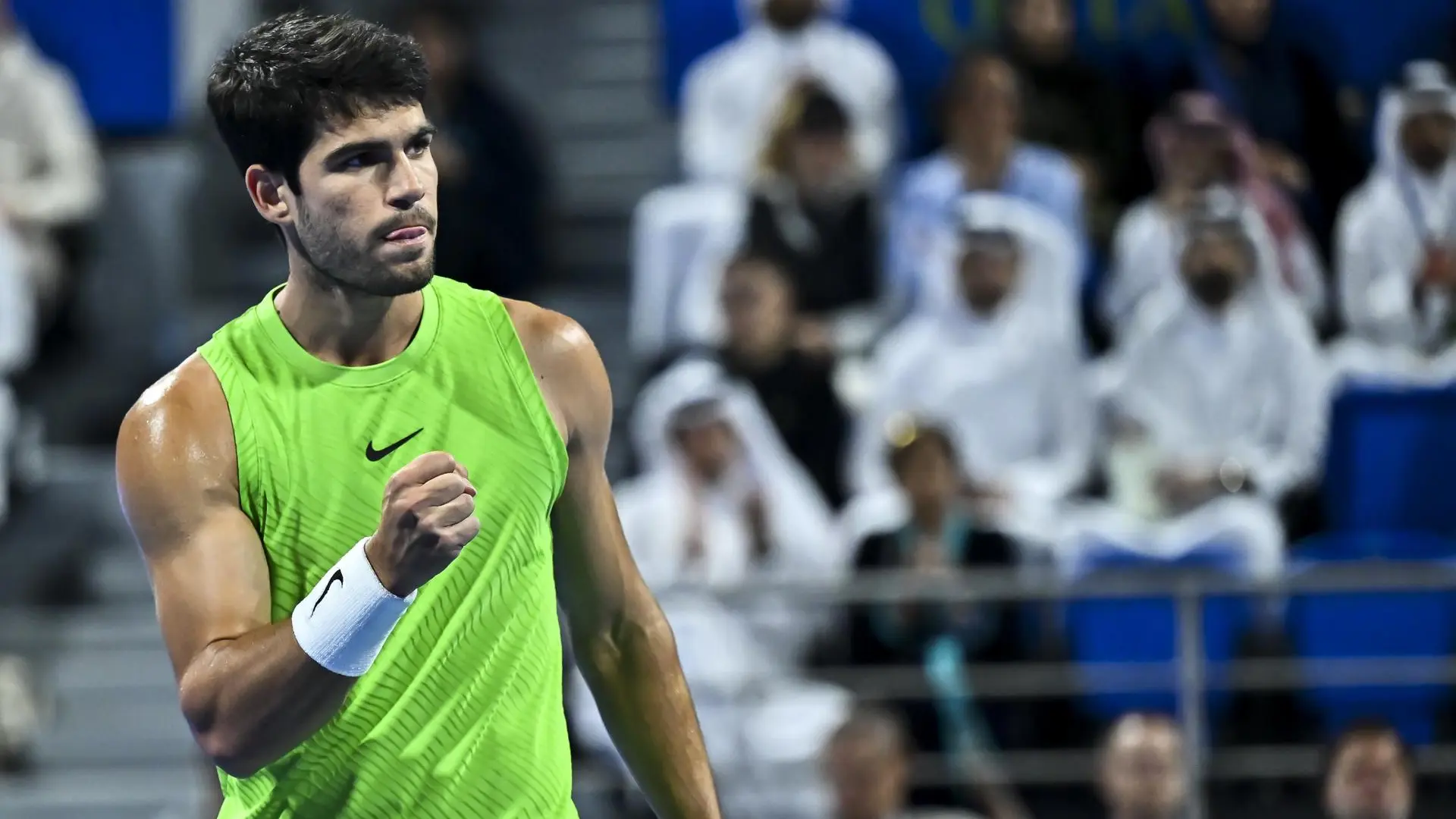Peleada victoria de Carlos Alcaraz: acaba con un duro Rublev y jugará su primera final en Doha