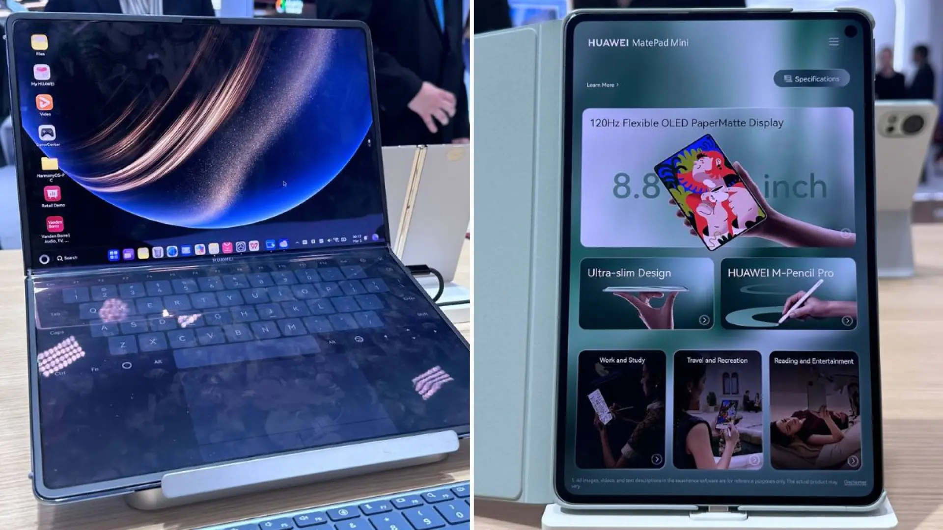HUAWEI muestra en el MWC 2026 la tablet MatePad Mini y el portátil plegable MateBook Fold Ultimate Design