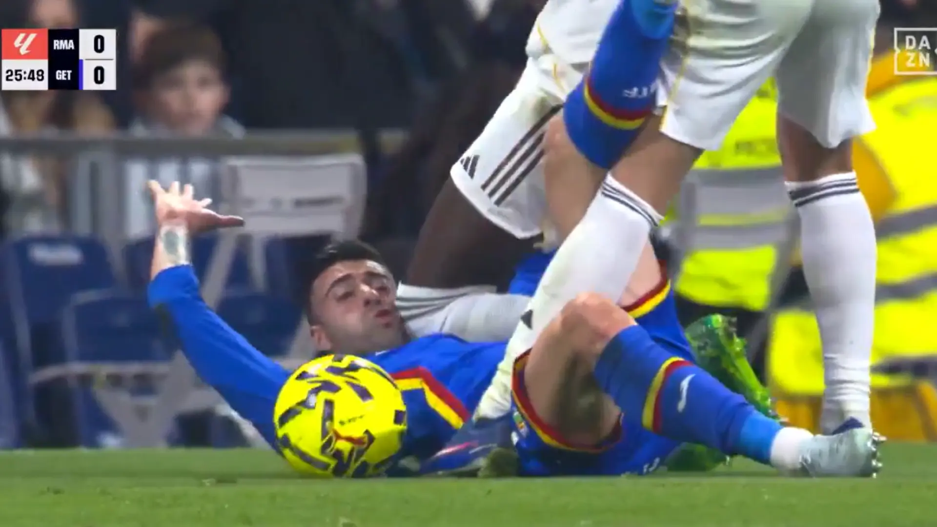 Rajadón de Diego Rico contra Rudiger por su rodillazo: "Si me pilla mal me podía haber dejado ahí, va a reventarme la cara"