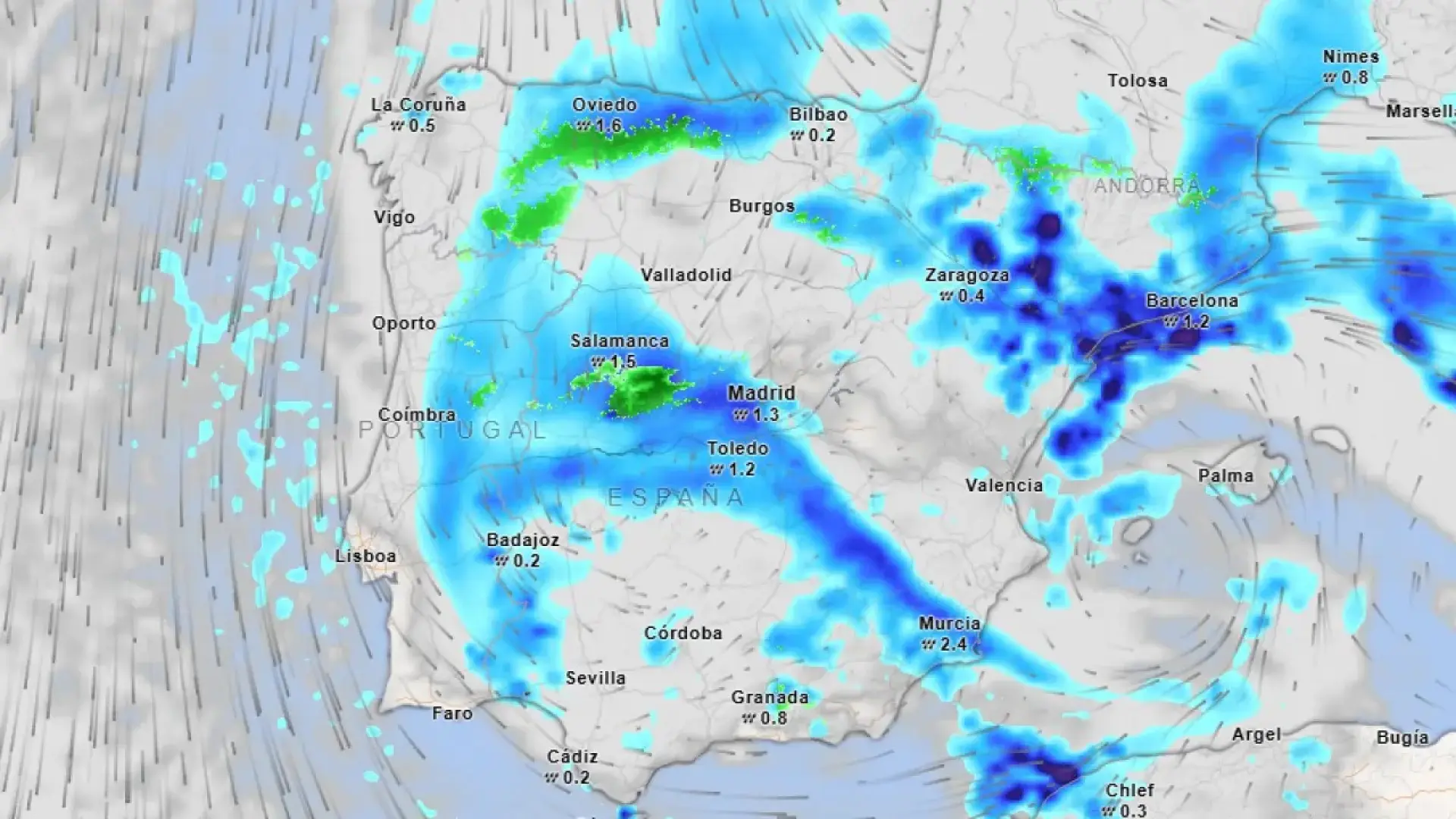 La borrasca Regina provocará fuertes lluvias este viernes antes de la llegada de una nueva DANA que dejará más frío y nevadas