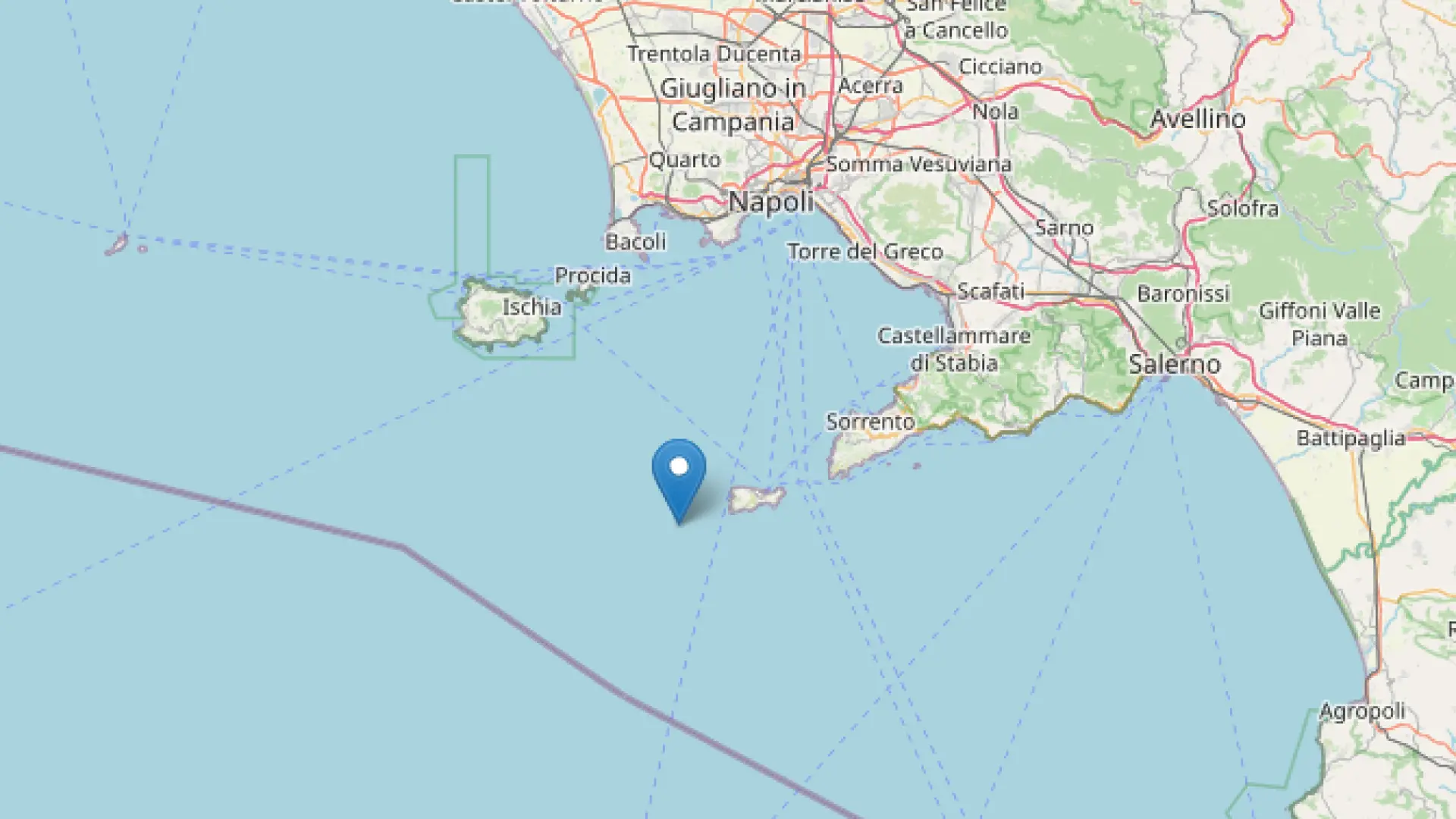 Un terremoto de magnitud 5,9 sacude el mar frente a Nápoles cerca de la isla de Capri