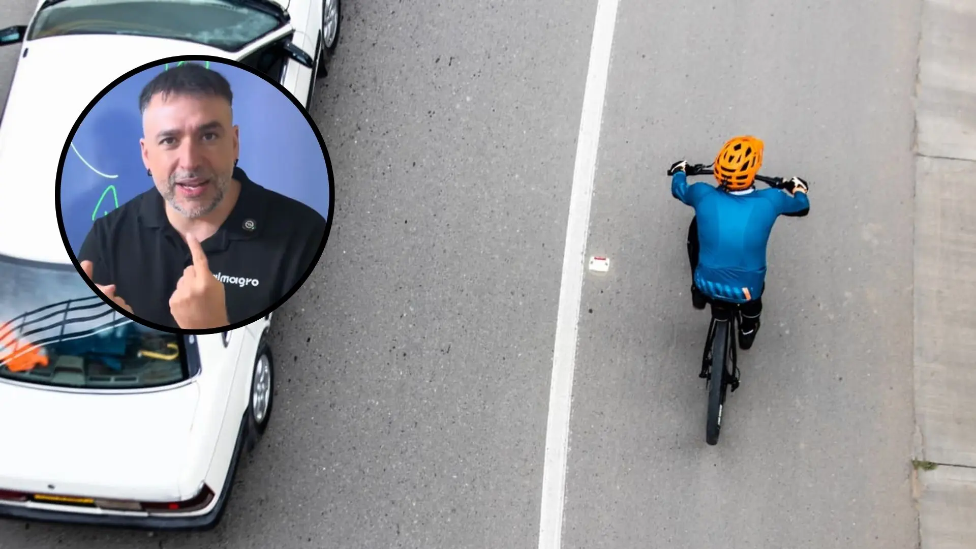 
         Un profesor de autoescuela sobre los adelantamientos a bicicletas: "Cuando la vía es de sentido único, no dejes el metro y medio" 
    