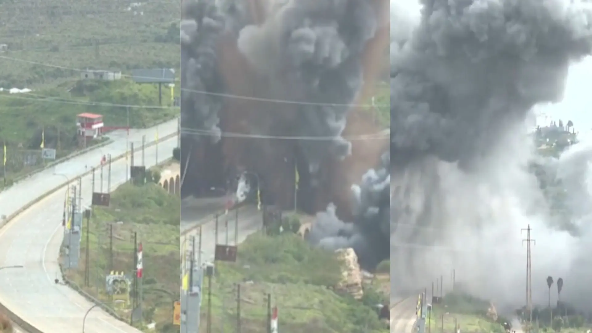
         Así aísla Israel a Hezbolá en Líbano: el vídeo de la voladura de un puente con la que divide en dos al país 
    