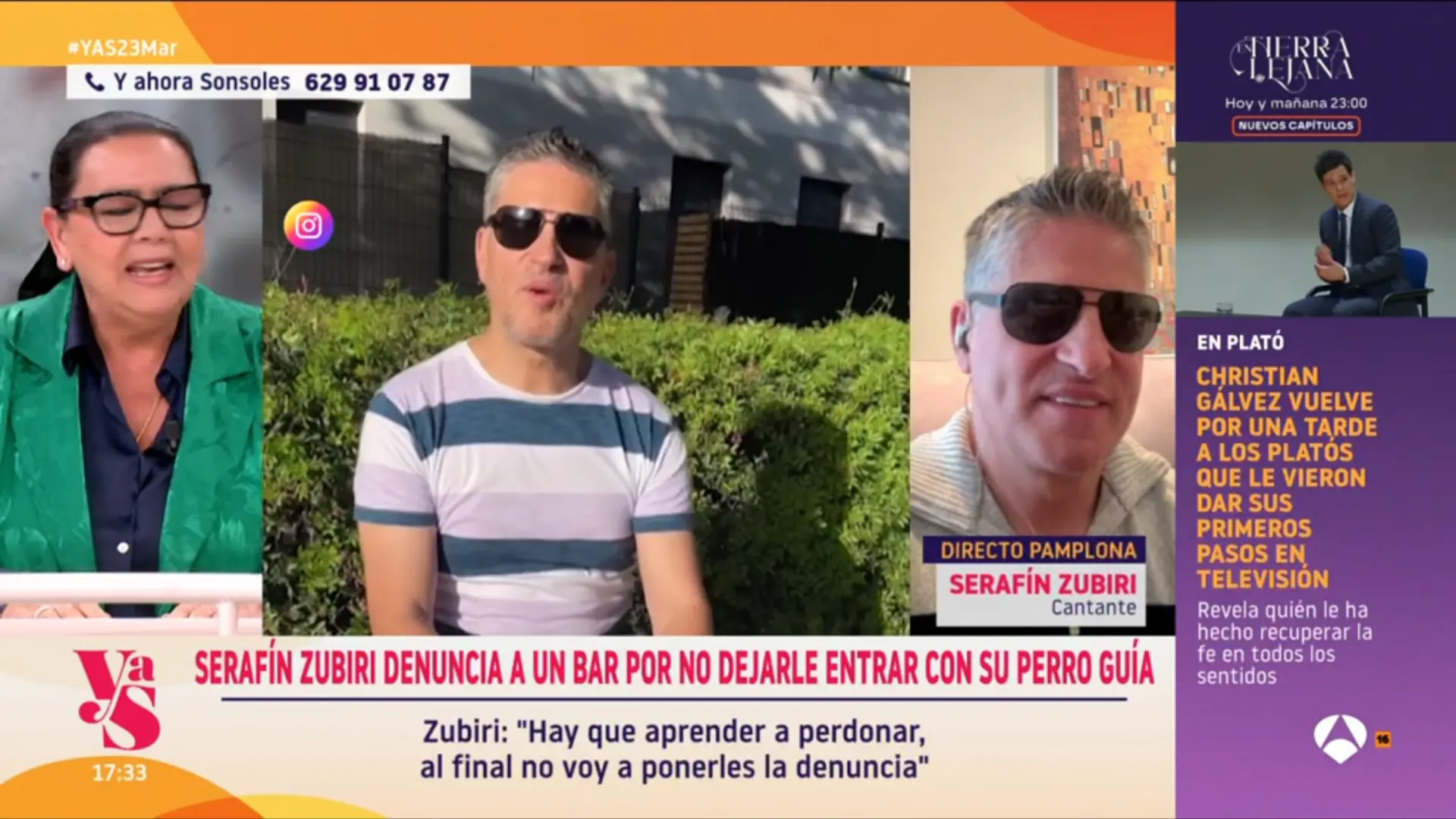 
         Serafín Zubiri no denunciará al local que le impidió acceder con su perro guía 
    