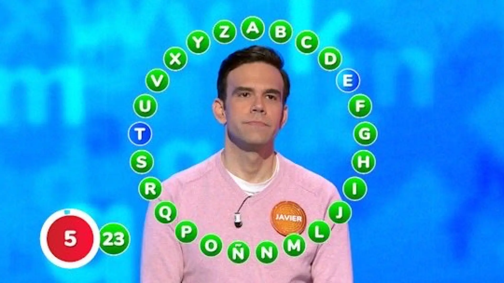Javier vuelve a quedarse a dos letras de llevarse el bote de 'Pasapalabra'